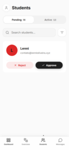 pending students screen