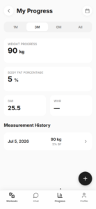 students-progress screen